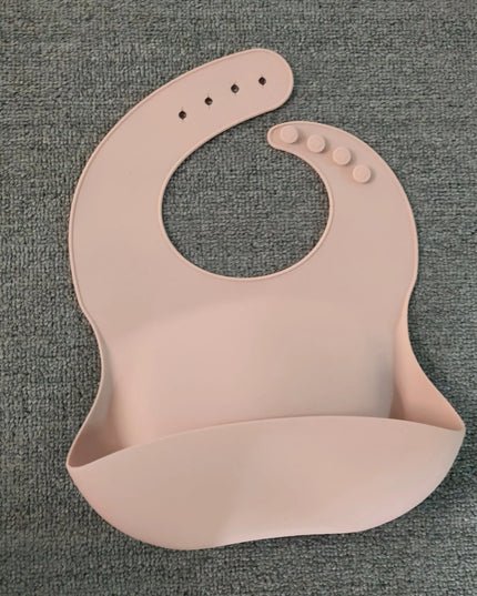 Soft Waterproof Silicone Baby Bib with Food Catcher, Baby Silicone Bib Bells toys