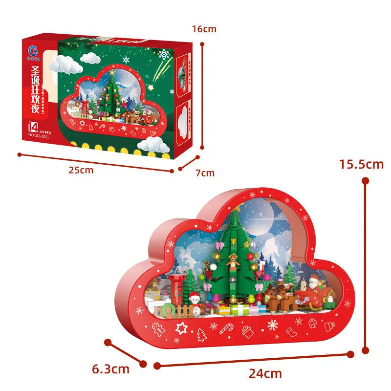 Christma New Style Assembled Building Block Toys Cloud Night Lamp Decorative Mirrors Frame LED Table Lights Creative Desk Bedroom Handmade Birthday Gifts beldemo5-toys2