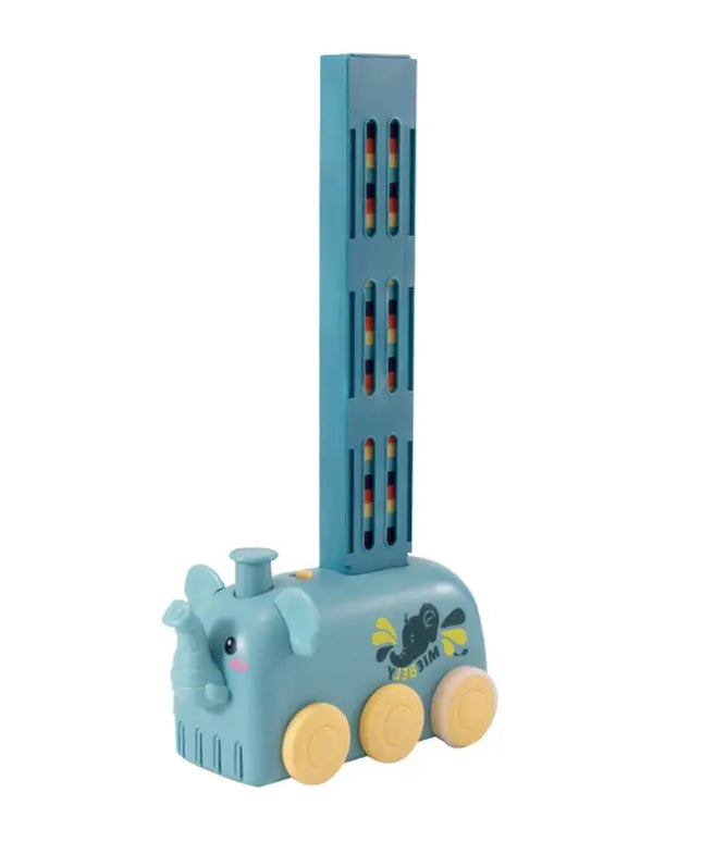 Domino Train Toy Stacking Block Set Domino Building Block Brain Developmental Electric Car Cartoon Block For Kids beldemo5-toys2