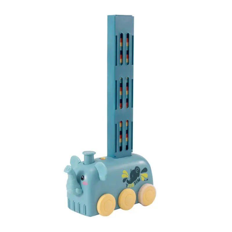 Domino Train Toy Stacking Block Set Domino Building Block Brain Developmental Electric Car Cartoon Block For Kids beldemo5-toys2