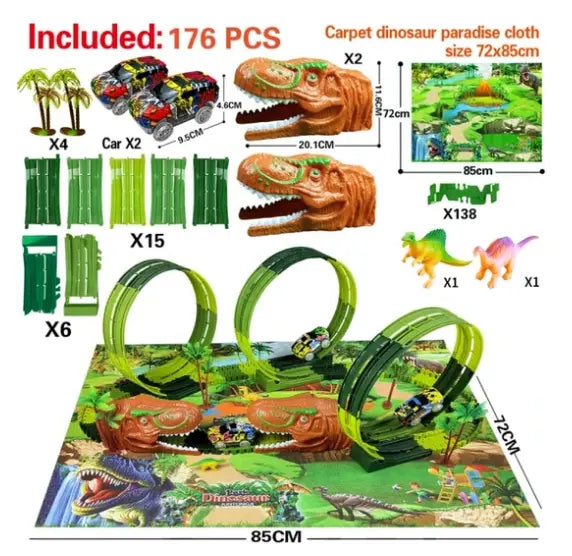 Children's Electric Assembled Track Racing Simulation Animal Tyrannosaurus Dinosaur Toy Puzzle Boy Gift beldemo5-toys2