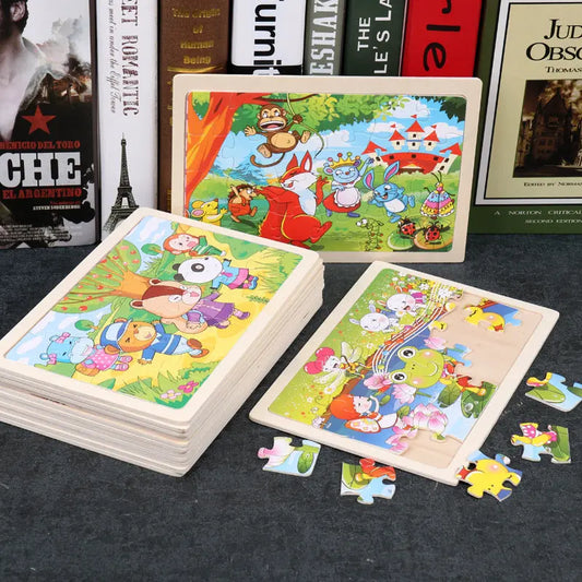 Cartoon Pictures 24 Pieces Of Wooden Jigsaw Puzzle beldemo5-toys2