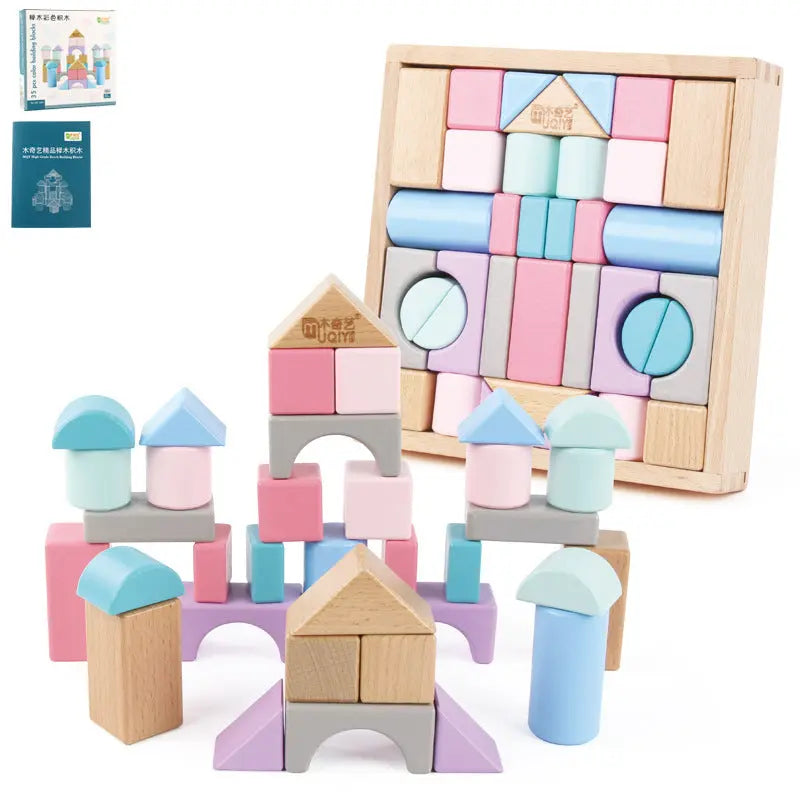 Push and build children's educational toys Bells toys