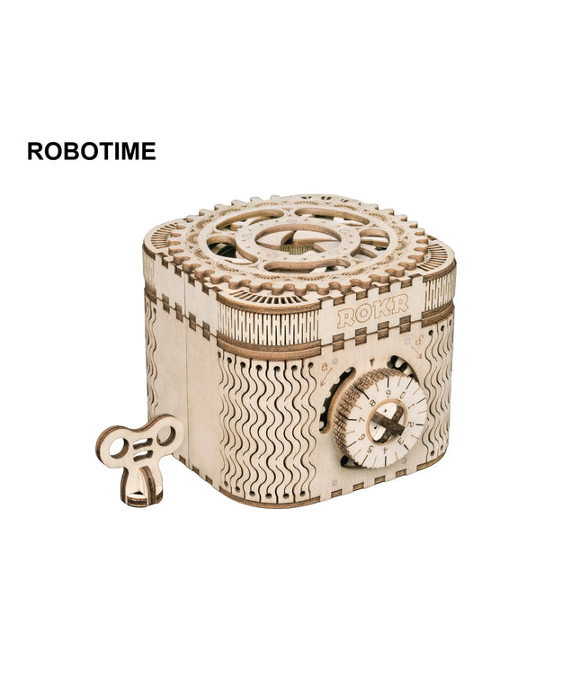 Robotime Rokr 123Pcs Treasure Box Creative 3D Wooden Puzzle Game Assembly Toys Chris Gift For Children Adults Teens Dropshipping beldemo5-toys2