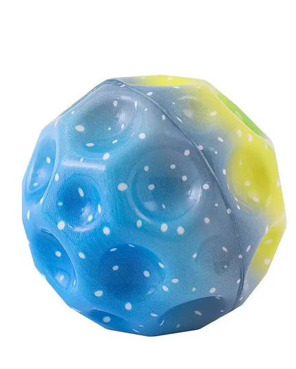 Colorful Hole Ball Soft Bouncy Ball Anti-fall Moon Shape Porous Bouncy Ball Kids Indoor Toys Ergonomic Design Elastic Ball beldemo5-toys2