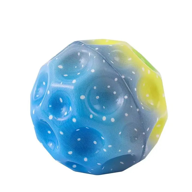 Colorful Hole Ball Soft Bouncy Ball Anti-fall Moon Shape Porous Bouncy Ball Kids Indoor Toys Ergonomic Design Elastic Ball beldemo5-toys2