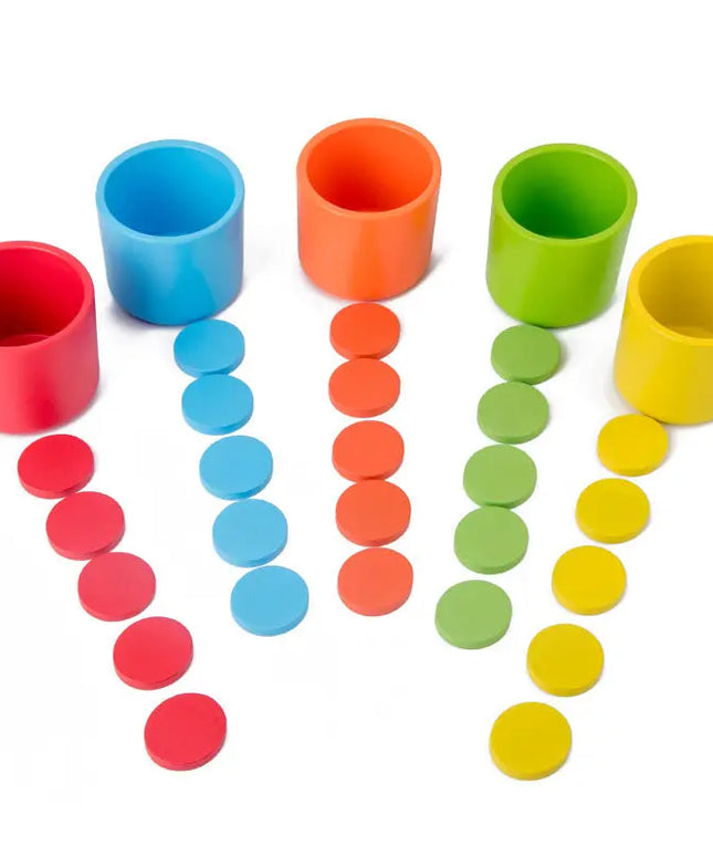 Baby Toddler Preschool Kids Learning Educational Wooden Toys Learning For Children Games Color Sorting Cup beldemo5-toys2