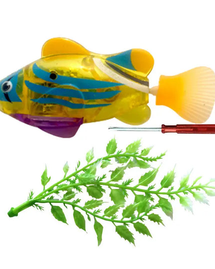 Pet Fish Electronic Cat Toys With Grass LED Light Toys beldemo5-toys2
