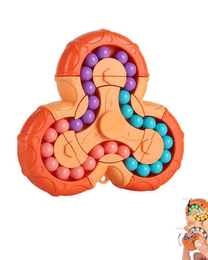 Magic Bean Puzzle Toy, Rotating Magic Bean Cube&Fidget Spinner Toys 2-in-1, Magic Ball Brain Teaser STEM Game, Gift For Kids Boys Girls, Teens And Adult For Birthday Christmas New Year beldemo5-toys2