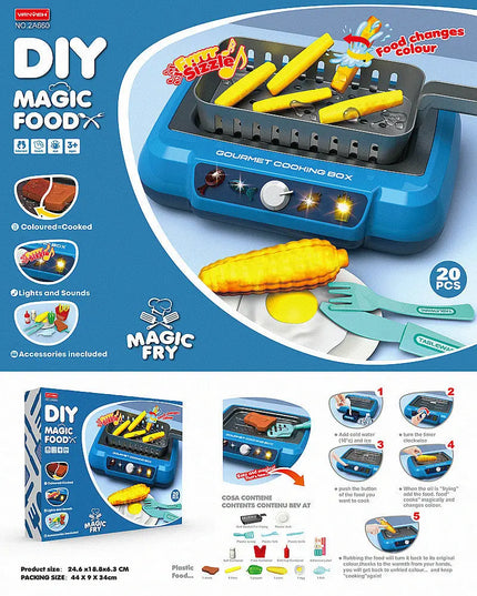 Induction Kitchen Cooking Toys Diy Children's Play House Toy Food Recognize Change Color Toys Kids Gifts beldemo5-toys2