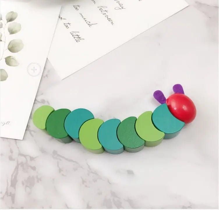 Wooden Toys Worm Hunger Educational Toys Bells toys