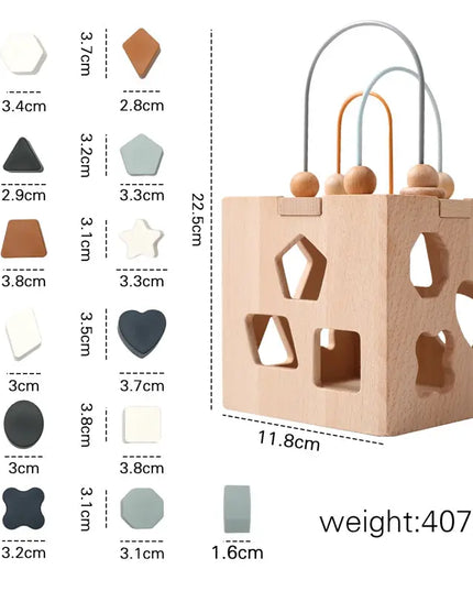 Children’s Wooden Geometric Box Puzzle Toys - Picture Color