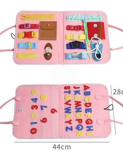New Busy Book Children's Busy Board Dressing And Buttoning Learning Baby Early Education Preschool Sensory Learning Toy beldemo5-toys2