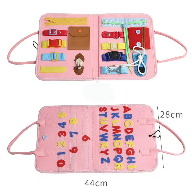 New Busy Book Children's Busy Board Dressing And Buttoning Learning Baby Early Education Preschool Sensory Learning Toy beldemo5-toys2