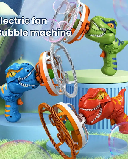 Fan Dinosaur Bubble Machine Bubble Blowing Toy Children's Handheld Bubble Machine New Cartoon Blowing Bubble Gun Toy Gift beldemo5-toys2