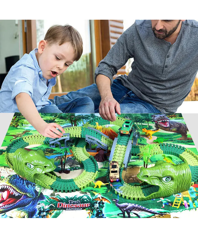 Children's Electric Assembled Track Racing Simulation Animal Tyrannosaurus Dinosaur Toy Puzzle Boy Gift beldemo5-toys2