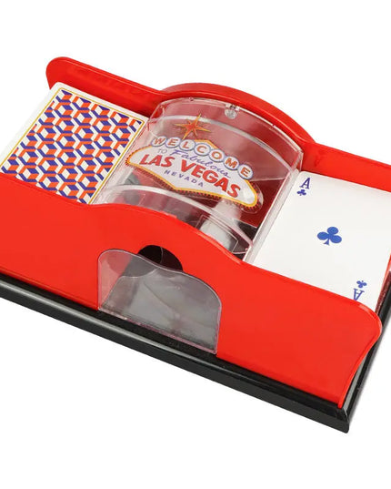 Poker Card Hand Shuffler Easy Hand Cranked Casino Card Shuffling Machine For Blackjack Poker Texas beldemo5-toys2