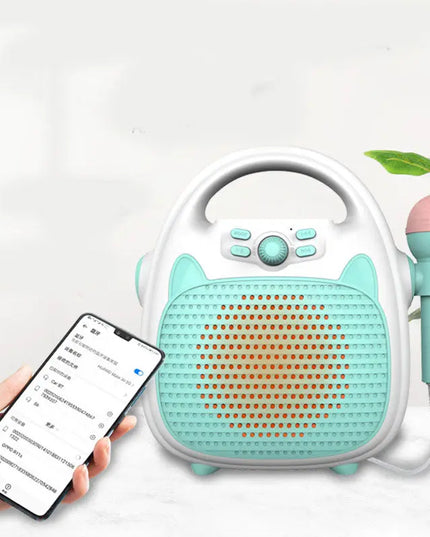 Bluetooth Kids Karaoke Machine Speaker Microphones Rechargeable Portable Toys beldemo5-toys2