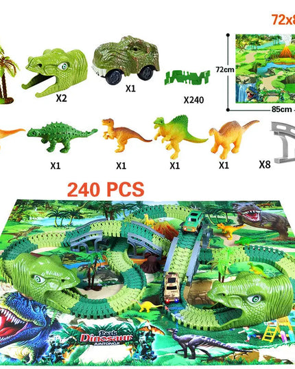 Children's Electric Assembled Track Racing Simulation Animal Tyrannosaurus Dinosaur Toy Puzzle Boy Gift beldemo5-toys2