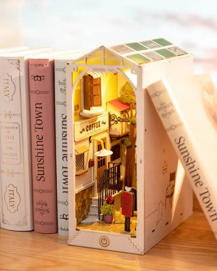 Robotime Rolife DIY Book Nook Wooden Miniature Doll House Light For Bookshelf Insert Furniture beldemo5-toys2
