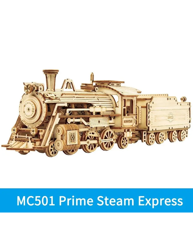 Robotime 3D Wooden Puzzle Prime Steam Express Model DIY Kit Puzzle Toy beldemo5-toys2
