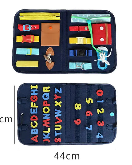 New Busy Book Children's Busy Board Dressing And Buttoning Learning Baby Early Education Preschool Sensory Learning Toy beldemo5-toys2