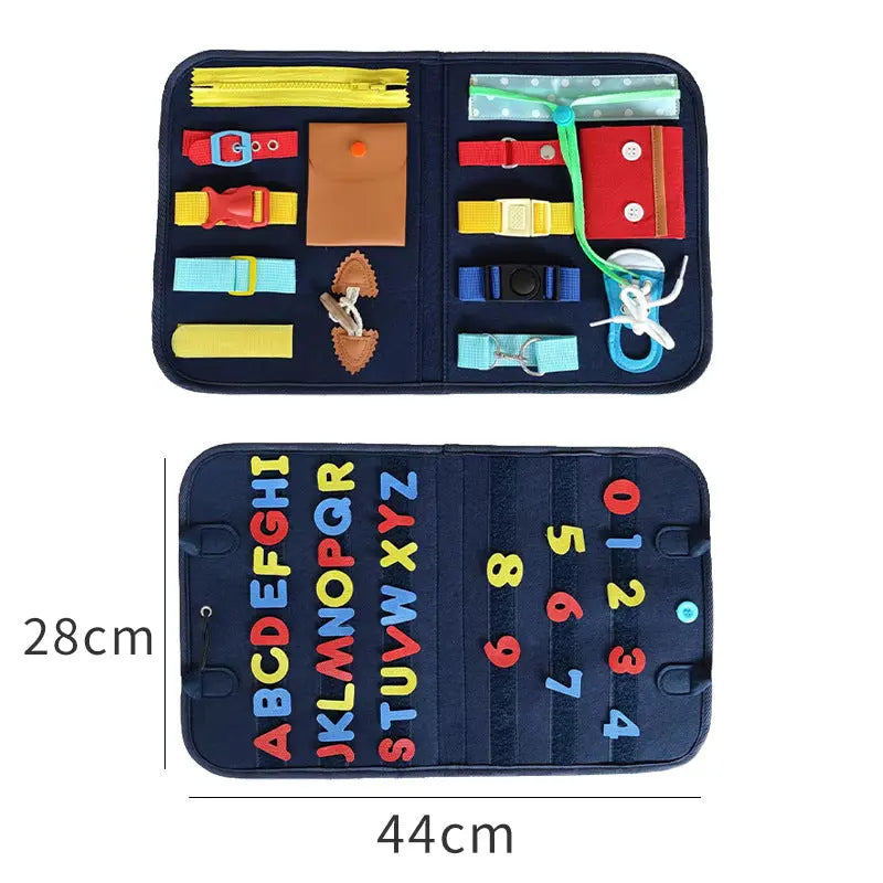 New Busy Book Children's Busy Board Dressing And Buttoning Learning Baby Early Education Preschool Sensory Learning Toy beldemo5-toys2
