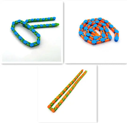 Funny Fidget Chain Anti Stress Toy for Adult Bike Chain Fidget Bracelet Puzzle Educational Toys beldemo5-toys2