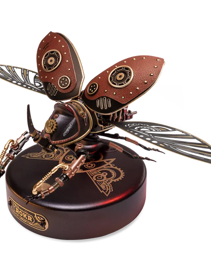 Robotime Rokr Metal 3D Puzzles Games Rhinoceros Beetle Punk Style Gift For Birthday Easy Assembly Mechanical Design Toys - MI01 beldemo5-toys2