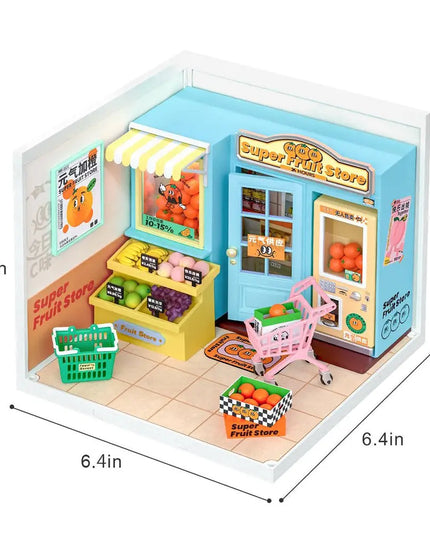 Robotime Rolife Super Creator Daily Plastic DIY Miniature House Cafe Energy Supply Store Building Block Sets English Version beldemo5-toys2