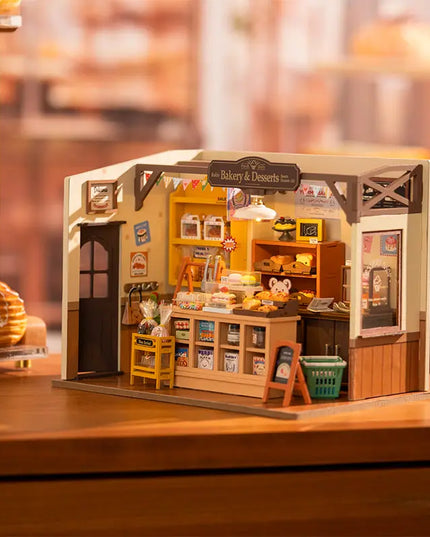 Robotime Rolife Becka's Baking House DIY Miniature House For Kids Children 3D Wooden Assembly Toys Easy Connection Home Decorate beldemo5-toys2