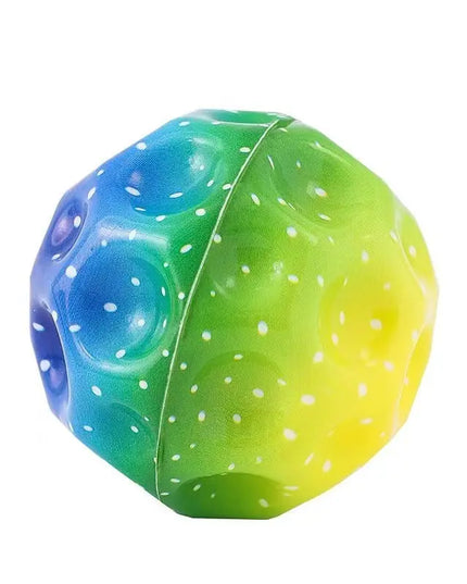 Colorful Hole Ball Soft Bouncy Ball Anti-fall Moon Shape Porous Bouncy Ball Kids Indoor Toys Ergonomic Design Elastic Ball beldemo5-toys2