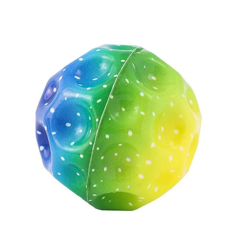 Colorful Hole Ball Soft Bouncy Ball Anti-fall Moon Shape Porous Bouncy Ball Kids Indoor Toys Ergonomic Design Elastic Ball beldemo5-toys2