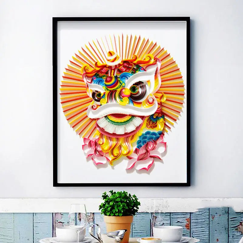 Quilted Paper Illustration Material Package Set Lobby Decoration Painting Slot beldemo5-toys2