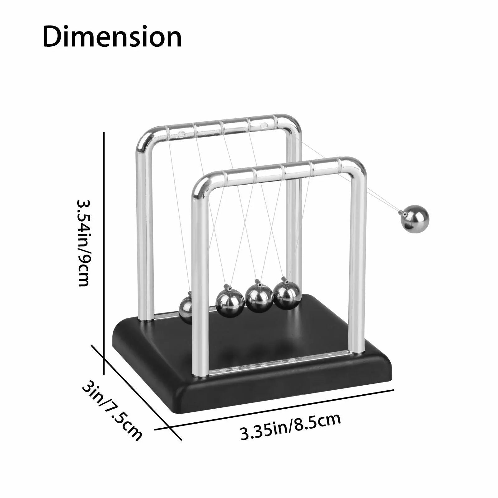Newtons Cradle Steel Balance Ball Physics Science Pendulum Early Development Educational Desktop Toy Gift Office DecorationNewtons Cradle Pendulum Balance Ball Perpetual Motion Physics Decor Gift beldemo5-toys2