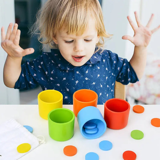 Baby Toddler Preschool Kids Learning Educational Wooden Toys Learning For Children Games Color Sorting Cup beldemo5-toys2