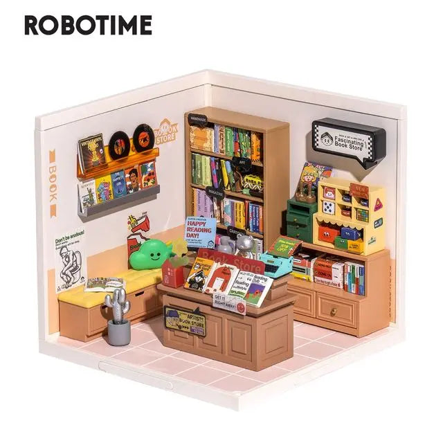 Robotime Rolife Super Creator Daily Plastic DIY Miniature House Cafe Energy Supply Store Building Block Sets English Version beldemo5-toys2