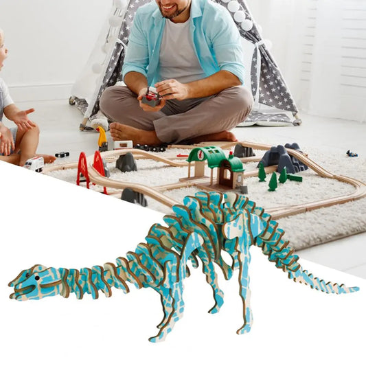 Rex Wooden 3D Puzzle Model Laser DIY Children's Puzzle Simulation Dinosaur Toys beldemo5-toys2