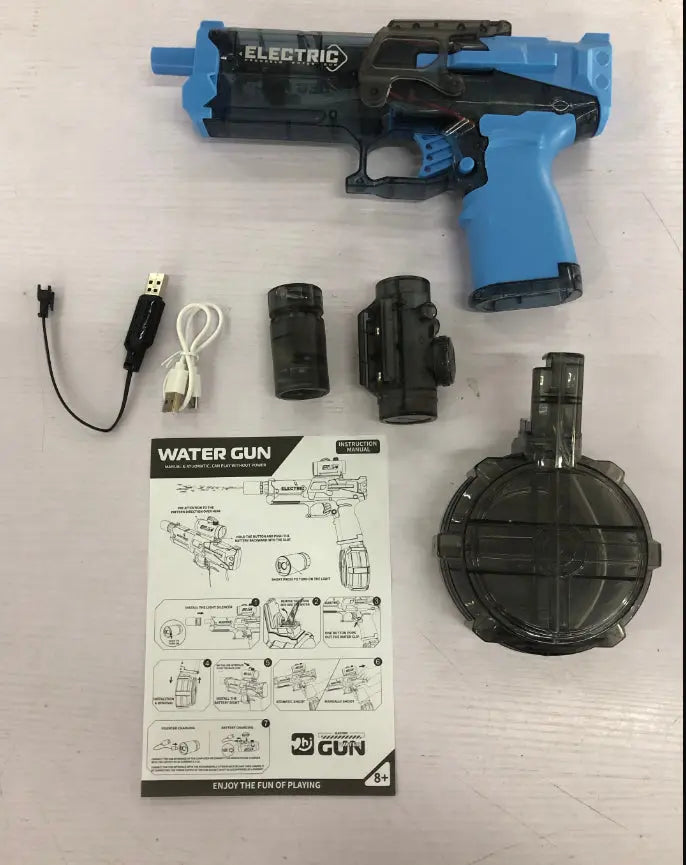 Fire Rat Electric Water Pistol Cool Light Full Automatic Water Spray Gun Summer Toy Sports Entertainment Children Gifts AC223 beldemo5-toys2