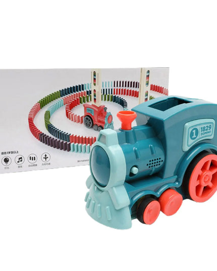 Domino Train Toys Baby Toys Car Puzzle Automatic Release Licensing Electric Building Blocks Train Toy beldemo5-toys2