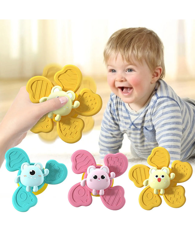 Baby Bath Spinning Top Toy Safe Interesting Baby Bath Toys Animal Hand Spinner Toys With Suction Cups Spin Toy beldemo5-toys2