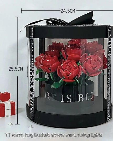 Building Blocks Rose Bouquet Flower Pot beldemo5-toys2