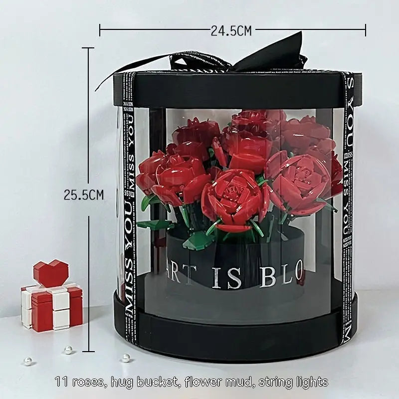 Building Blocks Rose Bouquet Flower Pot beldemo5-toys2