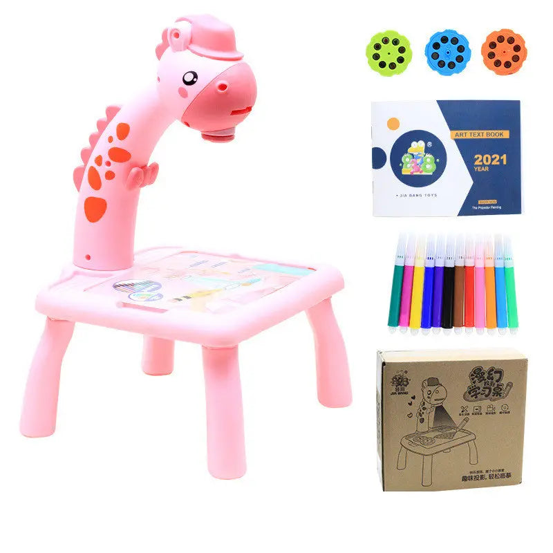 Children LED Projector Art Drawing Table Toys Painting Board Desk beldemo5-toys2