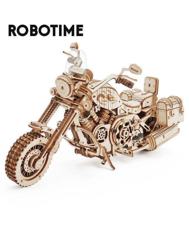 Robotime Rokr Cruiser Motorcycle DIY Wooden Model LK504 beldemo5-toys2
