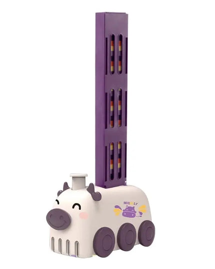 Domino Train Toy Stacking Block Set Domino Building Block Brain Developmental Electric Car Cartoon Block For Kids beldemo5-toys2