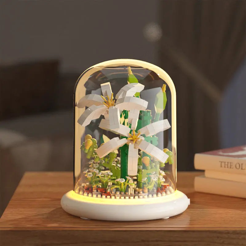 Building Block Flower Eternal Rose Small Particle Building Block Assembly Toy Gift Desktop Decoration beldemo5-toys2