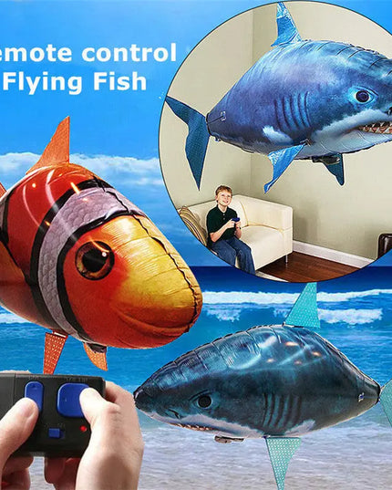 Remote Control Shark Toys Air Swimming Fish Infrared RC Air Balloons Inflatable RC Flying Air Plane Kids Toys beldemo5-toys2