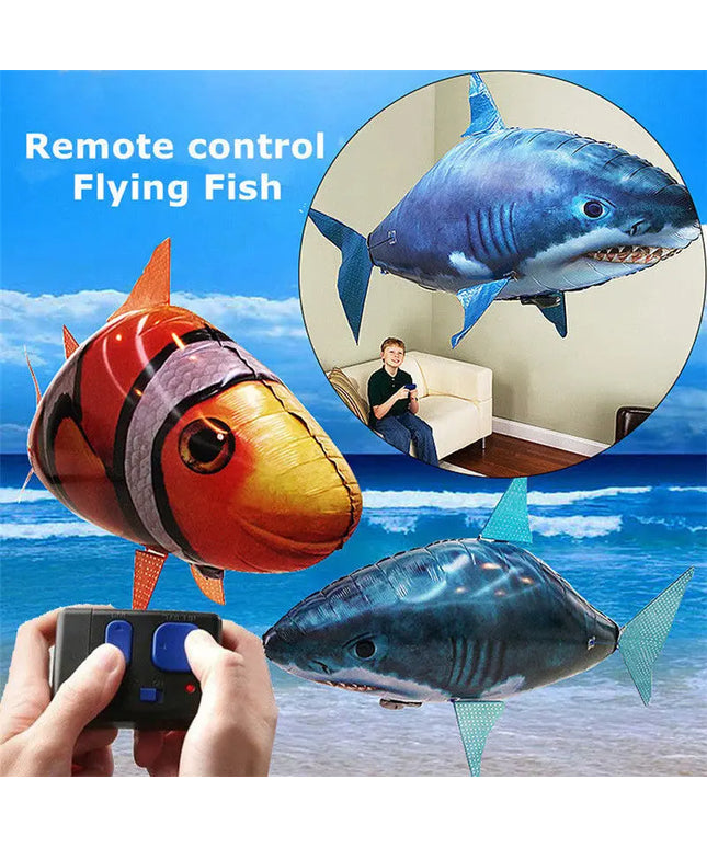 Remote Control Shark Toys Air Swimming Fish Infrared RC Air Balloons Inflatable RC Flying Air Plane Kids Toys beldemo5-toys2