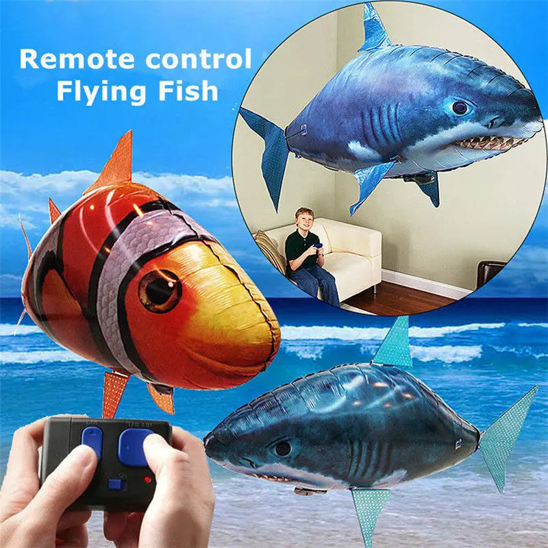 Remote Control Shark Toys Air Swimming Fish Infrared RC Air Balloons Inflatable RC Flying Air Plane Kids Toys beldemo5-toys2